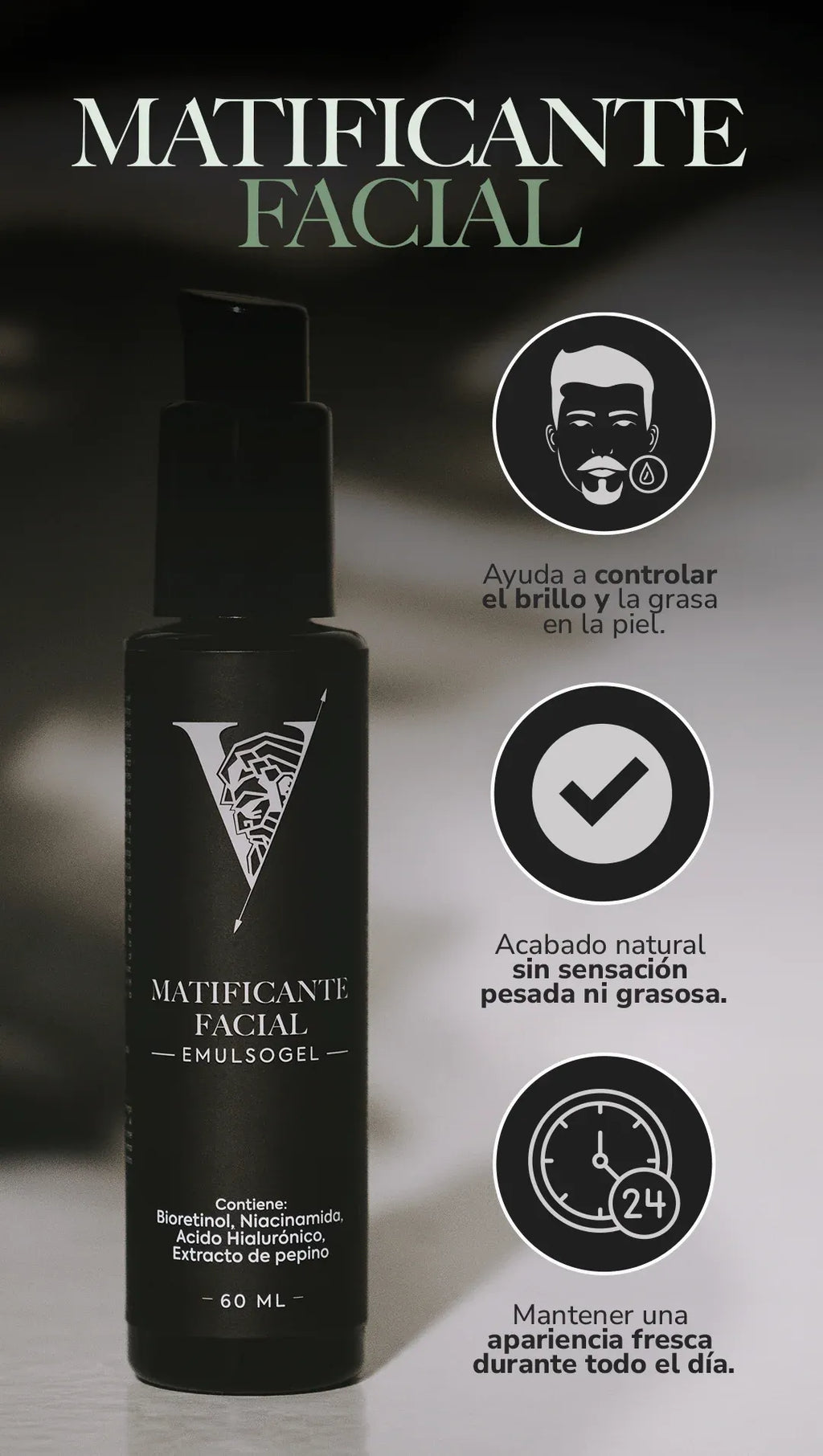 matificante facial para hombres piel grasa