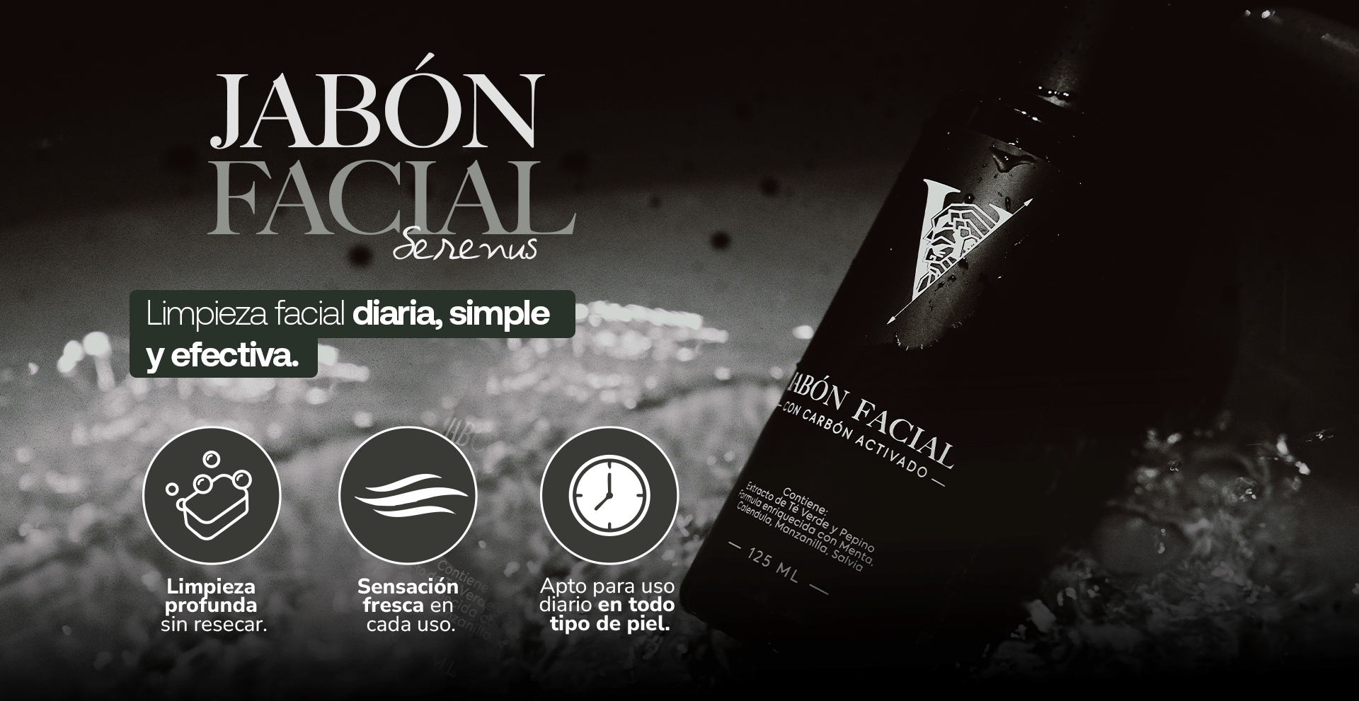 Tu mejor versión exige una rutina sin excusas. Limpieza profunda con carbón activado  para enfrentar el día con la cara en alto. Cómpralo ya.